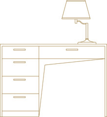 Sketch vector illustration of traditional vintage unique ethnic classic table interior design