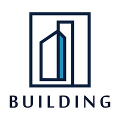 Real estate logo design. House and building vector