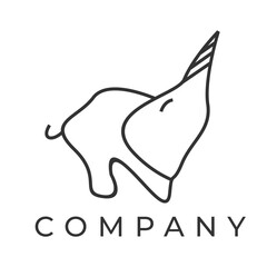 Elephant logo design icon template	
