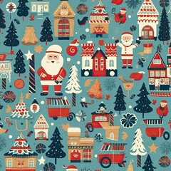 Christmas pattern background, Generative AI