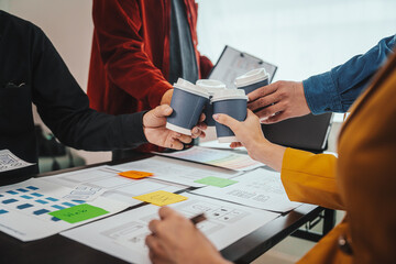 UI, UX designers developers Group team meeting often fill variety of roles in prototyping, product...