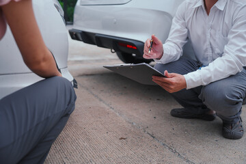 Car insurance employees with customers who have had a car accident claim the cost of car repairs....