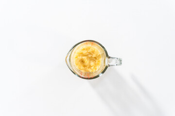 Mashing bananas