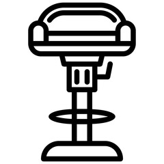 bar stool line icon logo illustration vector isolated, 
bar stool icon set, suitable for web design, mobile, logo, app, etc.