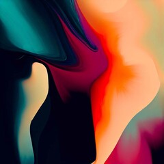 Vibrant Abstract Art Through Negative Space and Bold Colors