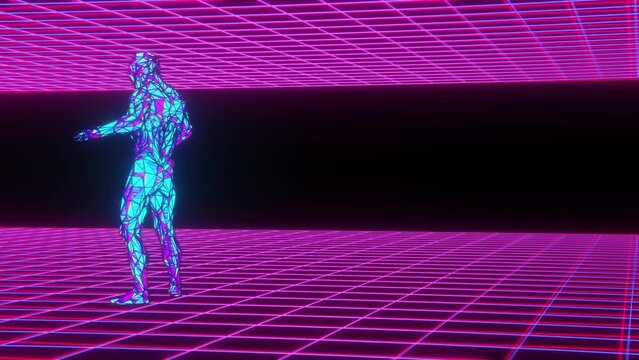 Retro Sci-fi Style Dancing Humanoid 