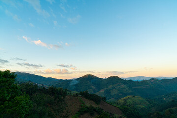 Fototapeta premium beautiful mountain hill with sky