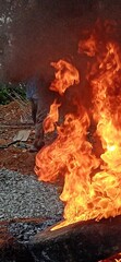 Obraz premium fire close up