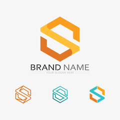 Business corporate letter S logo design vector.