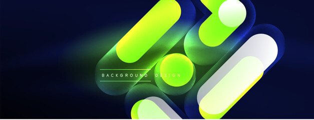 Glowing round shapes abstract background. Template for wallpaper, banner, presentation, background
