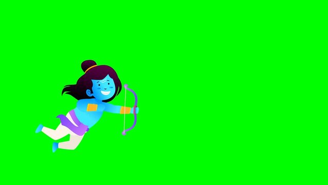 Cartoon Animation Dussehra Shot with Bow