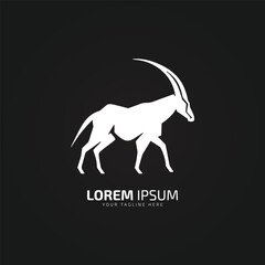 Stalwart Beauty Oryx Silhouette Logo Vector, Fusing Aesthetics and Brand Fortitude