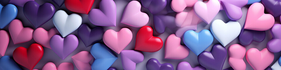 colorful background with hearts