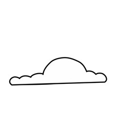 Set of cartoon cloud in a flat design. White cloud collection