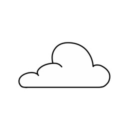 Set of cartoon cloud in a flat design. White cloud collection