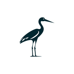 Simple Cute Stork Bird Icon