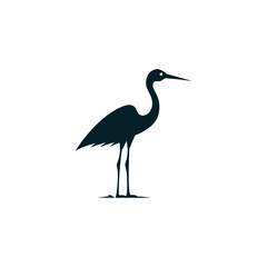 Simple Cute Stork Bird Icon