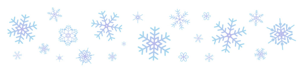 淡い青色のグラデーションの雪の結晶の背景イラスト　ベクター素材	