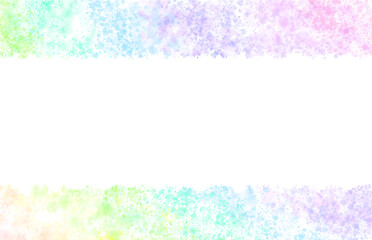 Frame of colorful pastel color watercolor texture