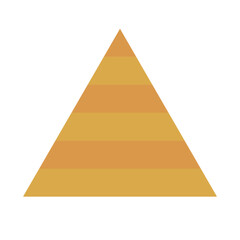 Flat design pyramid icon. Vector.