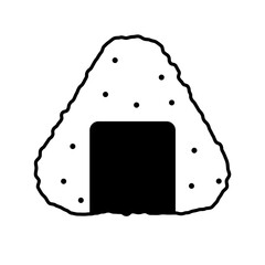 Rice ball meal icon. Onigiri. Vector.