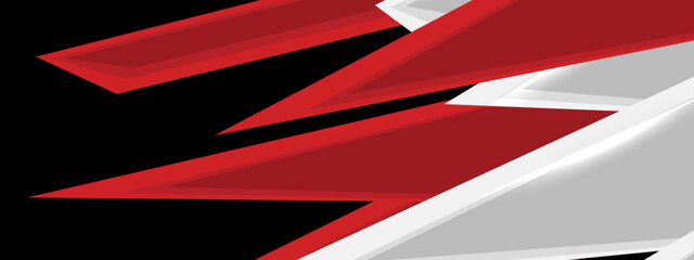 Abstract background for sports racing red grey design. Sport car decal.