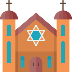 synagogue  icon - obrazy, fototapety, plakaty