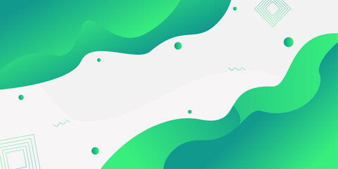 Colorful geometric template banner with gradient color. Design with liquid shape.