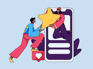Happy Valentine's Day flat character vector concept operation hand drawn illustration
