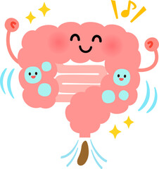 調子が良い腸のキャラクター