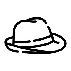 fedora hat Line Icon