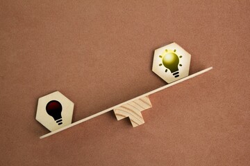 balance between ideas and no ideas, having ideas is heavier. problem and solution, failure and...