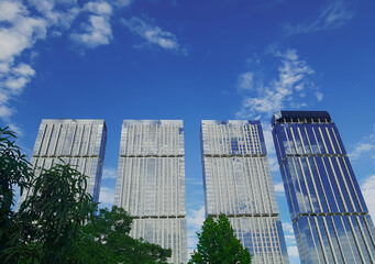 Batam, August 4, 2023 - A skyscraper construction project that is still in the development stage.