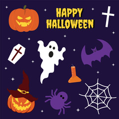 happy halloween vector illustration design
