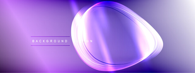 Vector abstract background - liquid transparent bubble shapes on fluid gradient with shadows and light effects