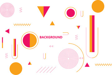 Flat geometric shapes background