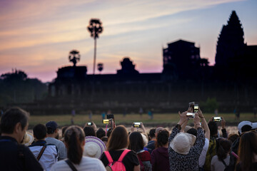 Overtourism at Angkor UNESCO World Heritage Temple in Siem Reap