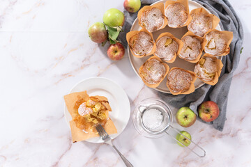 Apple sharlotka muffin
