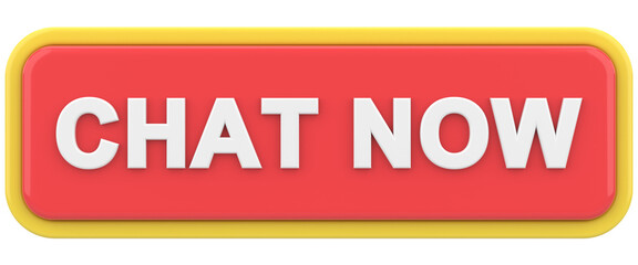 Chat now button. 3D illustration.