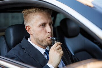 Man Taking Alcohol Text