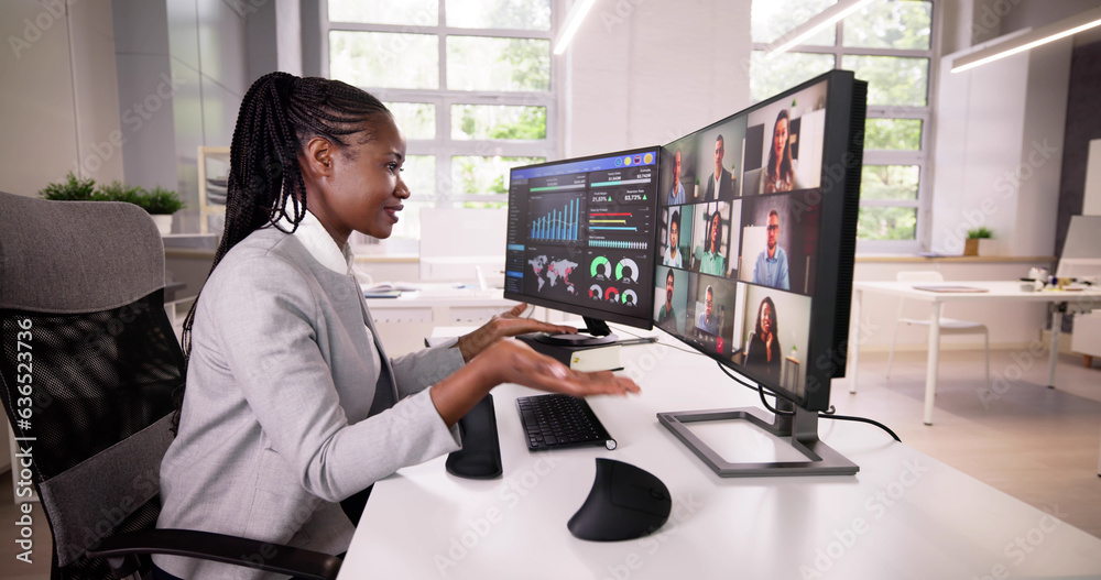 Aufkleber virtual telework webinar and learning presentation