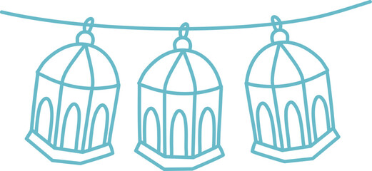 doodle hand drawn ramadan stickers