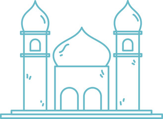 ramadan mosque coloring page for kids
