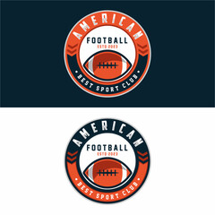 American football logo template, vector illustration