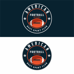 American football logo template, vector illustration