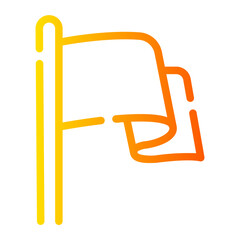 flag Line Gradient Icon
