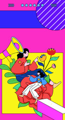 3.12 International Women's Day professional women flat character vector concept operation hand drawn illustration
