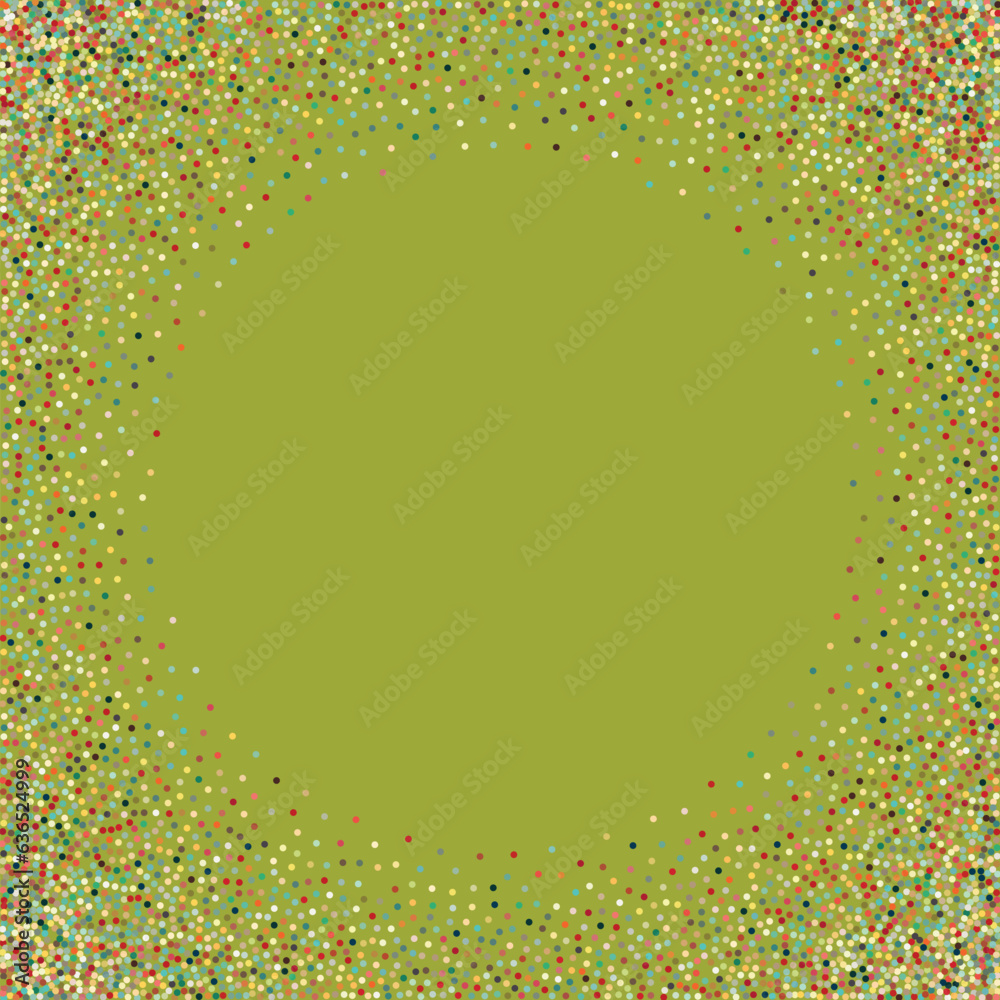 Poster flat colored ornament with retro halftone dots
