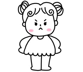 little girl angry 
