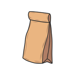 Hand drawn roasted coffee sack